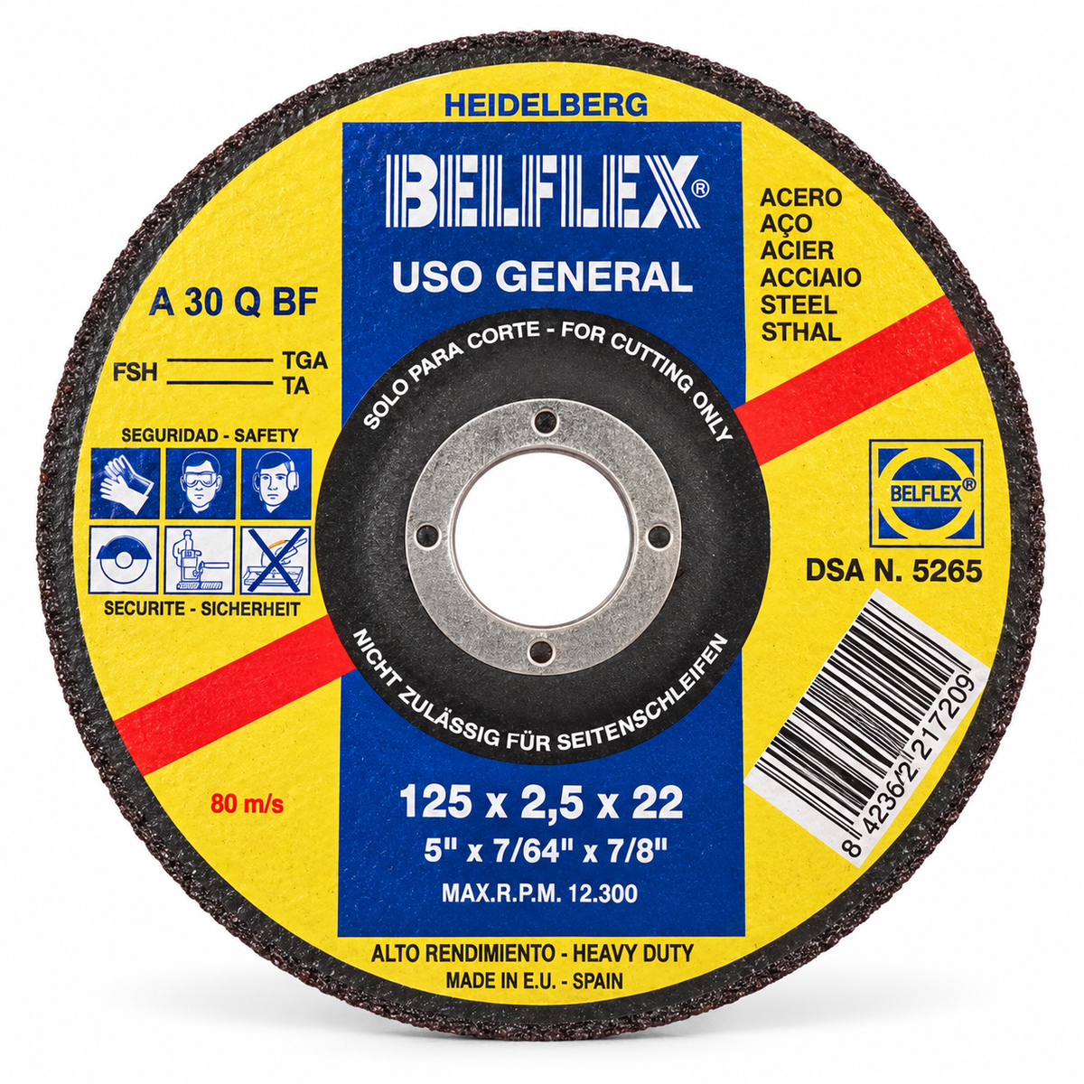 Disco de corte Belflex Uso General 125 x 2,5 mm