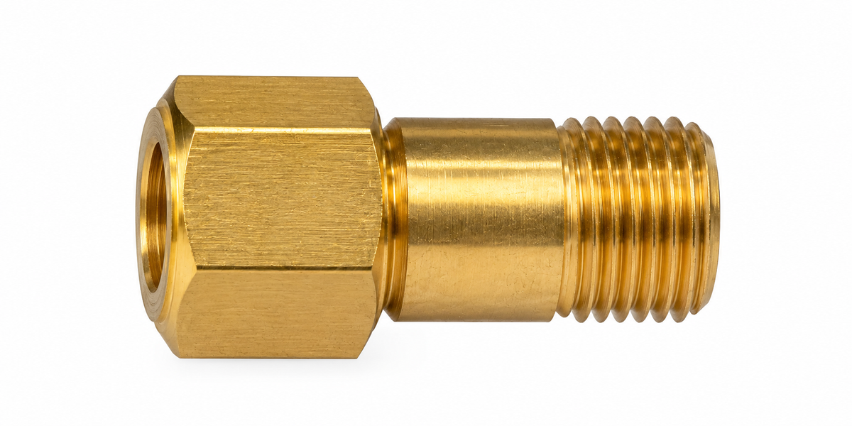 Válvula antirretorno de latón para oxígeno 88-OX-1/4, rosca 1/4", mango universal