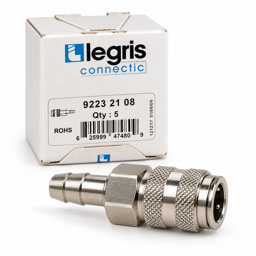 Enchufe rápido Legris 9223 21 08 – serie 21 con espiga 8 mm