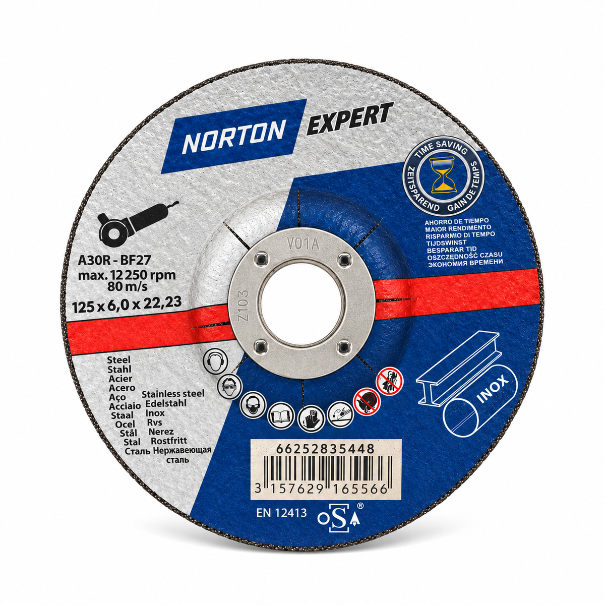 Disco de desbaste Norton Expert 125 x 6 x 22,23 mm A30R-BF27