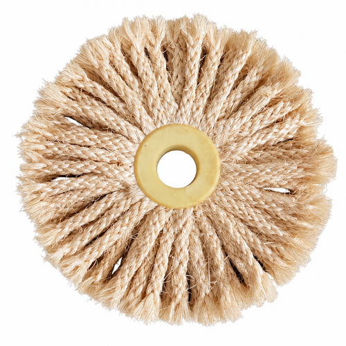 Rueda de cepillo de sisal trenzado – para pulido previo de metales