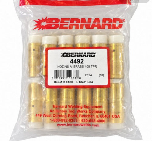 Tobera de latón Bernard 4492 – 400 A cónica – Bolsa 10 uds