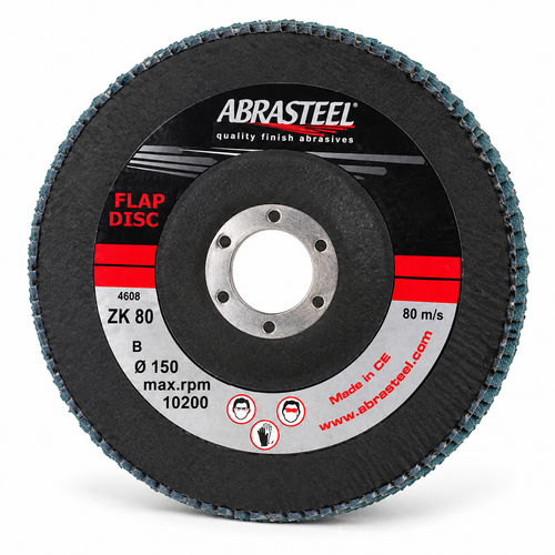 Disco de láminas Abrasteel ZK 80 Ø150 mm – acero e inox